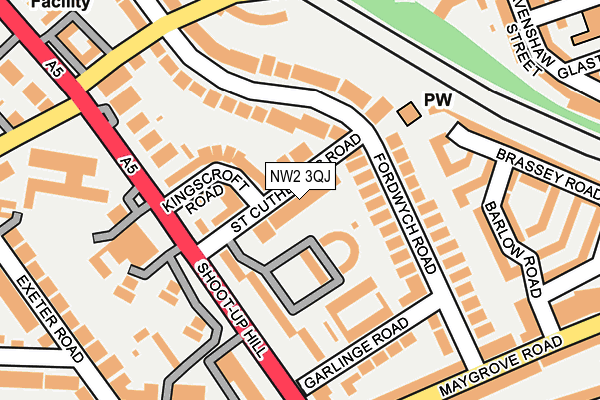 NW2 3QJ map - OS OpenMap – Local (Ordnance Survey)