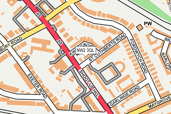 NW2 3QL map - OS OpenMap – Local (Ordnance Survey)