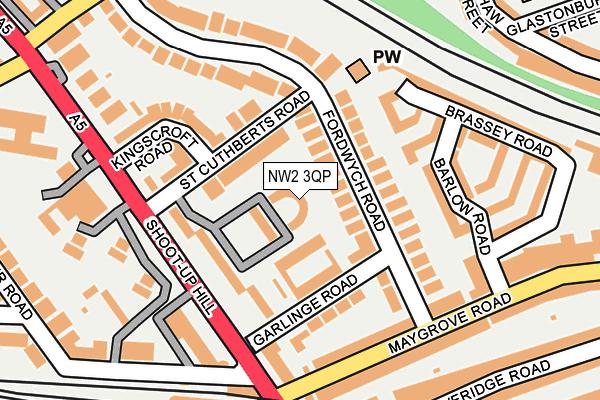 NW2 3QP map - OS OpenMap – Local (Ordnance Survey)