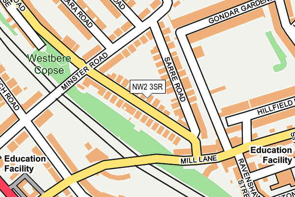 NW2 3SR map - OS OpenMap – Local (Ordnance Survey)
