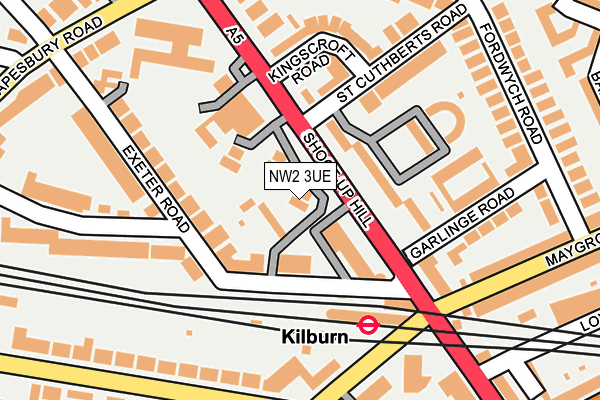 NW2 3UE map - OS OpenMap – Local (Ordnance Survey)