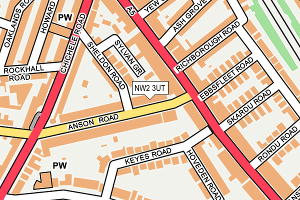NW2 3UT map - OS OpenMap – Local (Ordnance Survey)