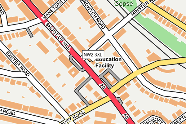 NW2 3XL map - OS OpenMap – Local (Ordnance Survey)