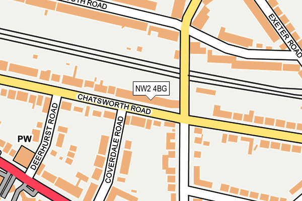 Map of 57 CHATSWORTH ROAD MANAGEMENT COMPANY LIMITED at local scale