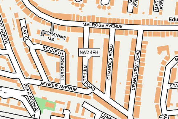 NW2 4PH map - OS OpenMap – Local (Ordnance Survey)