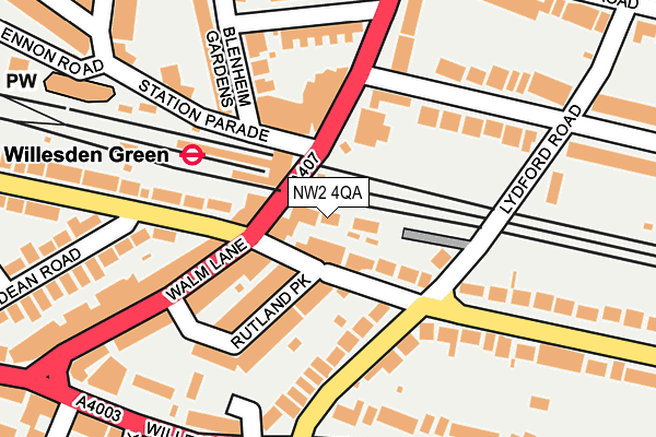 NW2 4QA map - OS OpenMap – Local (Ordnance Survey)