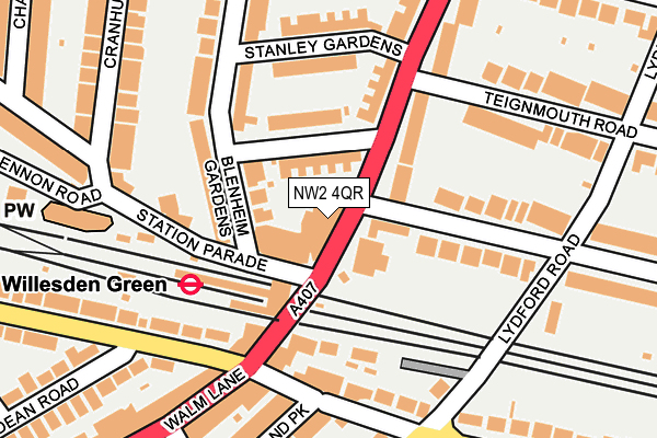 NW2 4QR map - OS OpenMap – Local (Ordnance Survey)