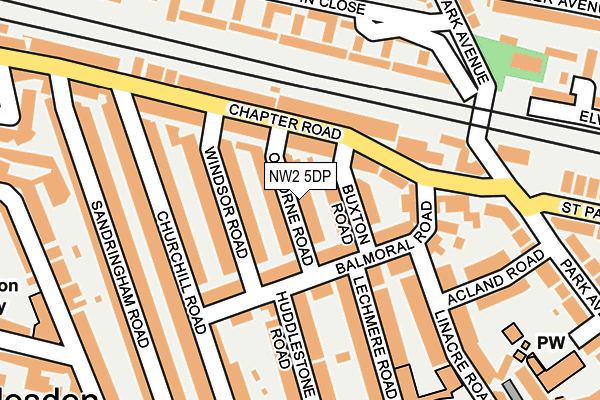 NW2 5DP map - OS OpenMap – Local (Ordnance Survey)