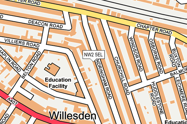 NW2 5EL map - OS OpenMap – Local (Ordnance Survey)