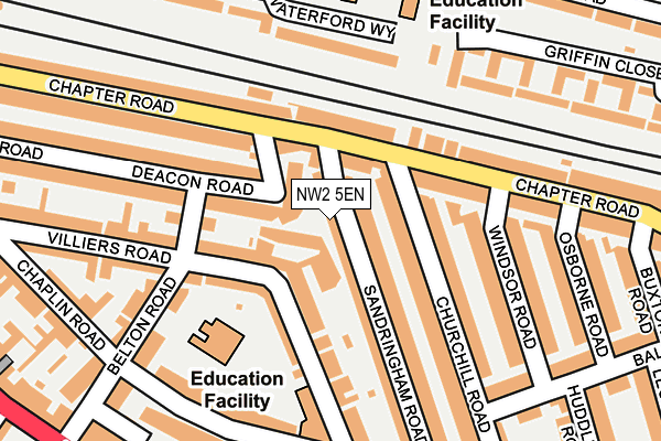 NW2 5EN map - OS OpenMap – Local (Ordnance Survey)