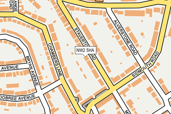 NW2 5HA map - OS OpenMap – Local (Ordnance Survey)