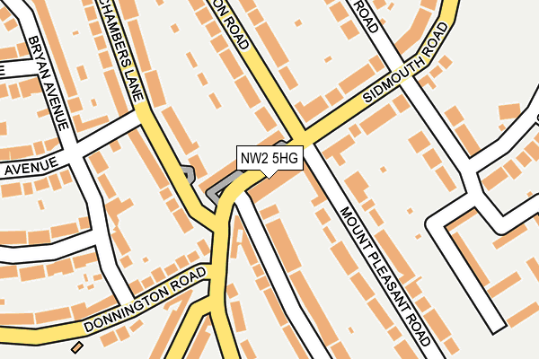 NW2 5HG map - OS OpenMap – Local (Ordnance Survey)