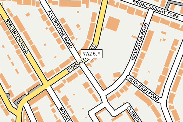 NW2 5JY map - OS OpenMap – Local (Ordnance Survey)