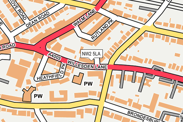 NW2 5LA map - OS OpenMap – Local (Ordnance Survey)