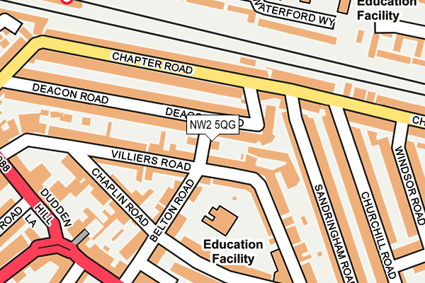 NW2 5QG map - OS OpenMap – Local (Ordnance Survey)