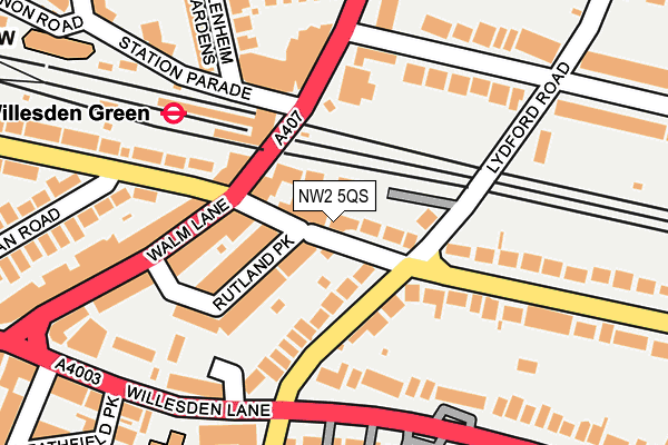 NW2 5QS map - OS OpenMap – Local (Ordnance Survey)