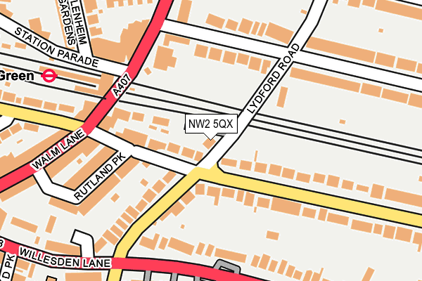 NW2 5QX map - OS OpenMap – Local (Ordnance Survey)