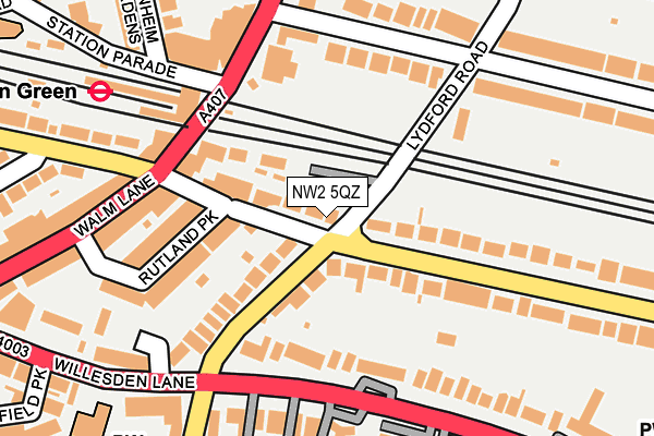 NW2 5QZ map - OS OpenMap – Local (Ordnance Survey)