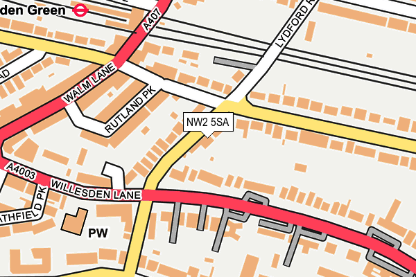 NW2 5SA map - OS OpenMap – Local (Ordnance Survey)