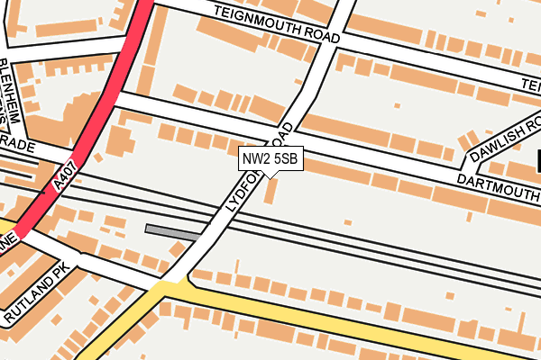 NW2 5SB map - OS OpenMap – Local (Ordnance Survey)