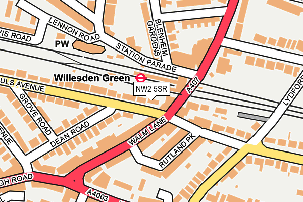 NW2 5SR map - OS OpenMap – Local (Ordnance Survey)