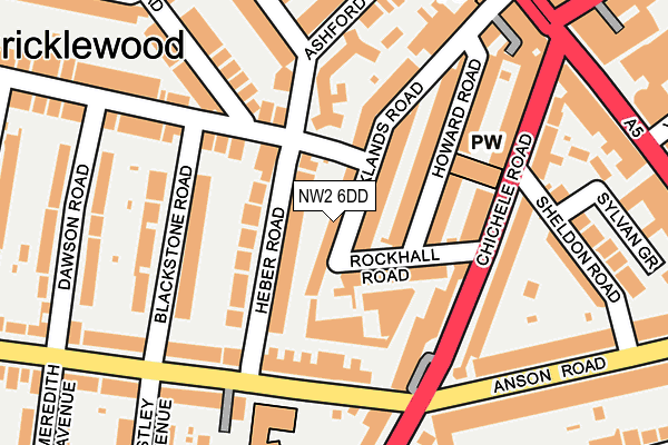 NW2 6DD map - OS OpenMap – Local (Ordnance Survey)