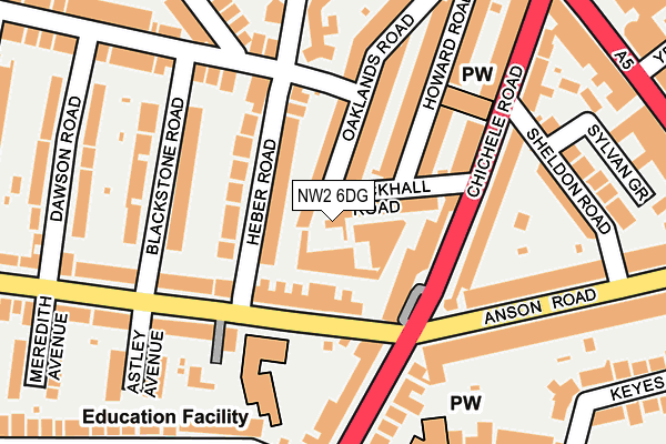 NW2 6DG map - OS OpenMap – Local (Ordnance Survey)
