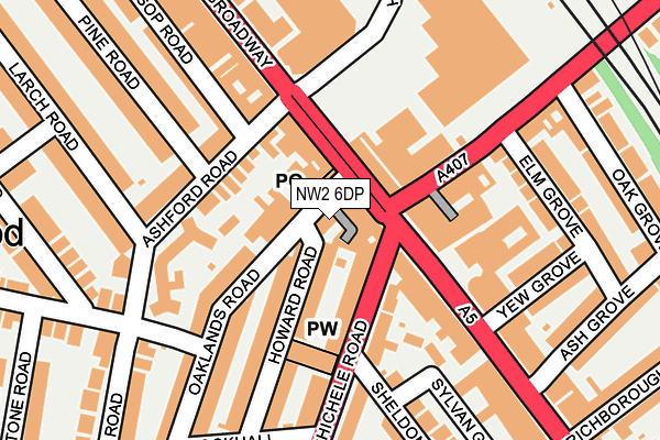 NW2 6DP map - OS OpenMap – Local (Ordnance Survey)