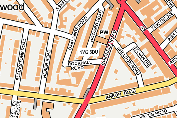 NW2 6DU map - OS OpenMap – Local (Ordnance Survey)