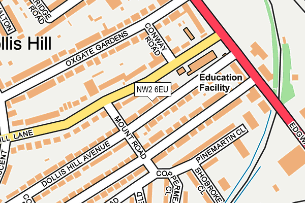NW2 6EU map - OS OpenMap – Local (Ordnance Survey)