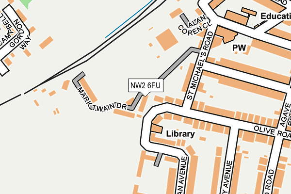 NW2 6FU map - OS OpenMap – Local (Ordnance Survey)