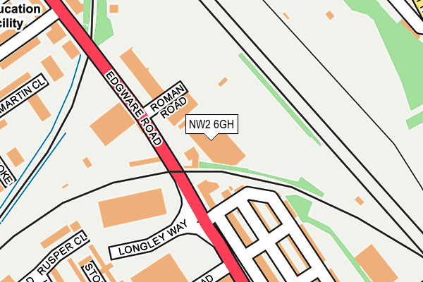 NW2 6GH map - OS OpenMap – Local (Ordnance Survey)