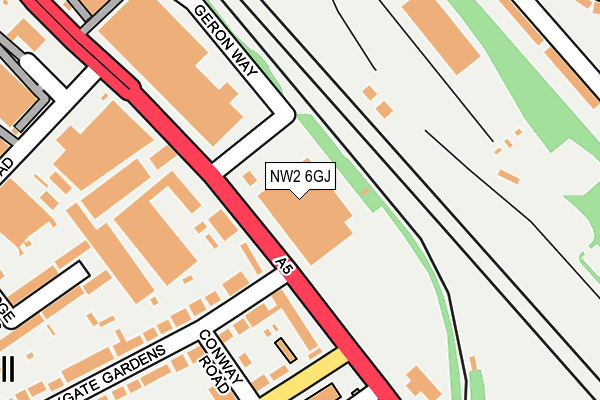 NW2 6GJ map - OS OpenMap – Local (Ordnance Survey)