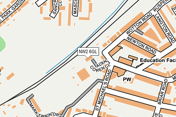 NW2 6GL map - OS OpenMap – Local (Ordnance Survey)
