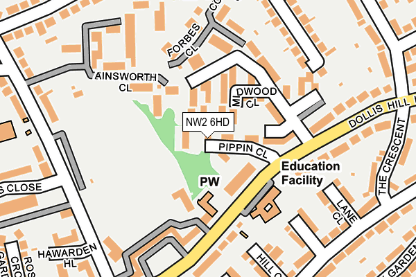 NW2 6HD map - OS OpenMap – Local (Ordnance Survey)