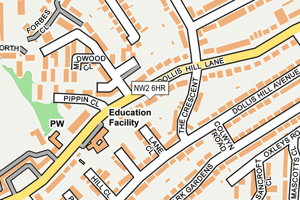 NW2 6HR map - OS OpenMap – Local (Ordnance Survey)