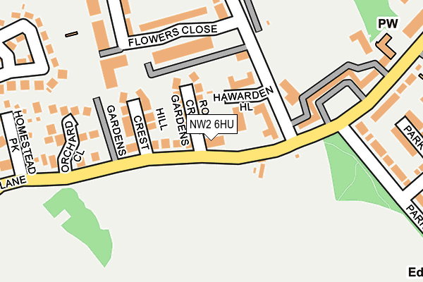 NW2 6HU map - OS OpenMap – Local (Ordnance Survey)
