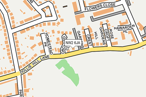 NW2 6JA map - OS OpenMap – Local (Ordnance Survey)