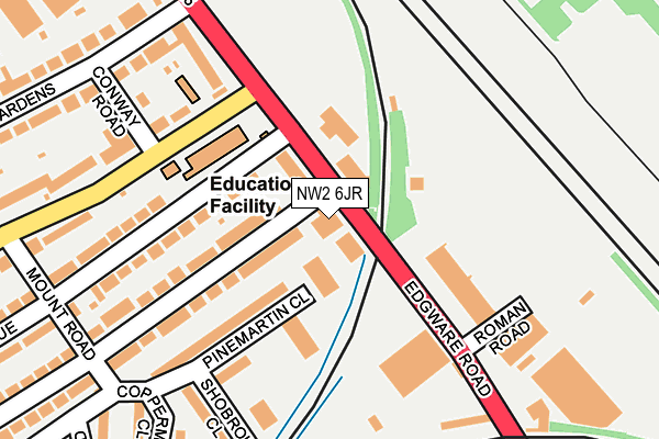 NW2 6JR map - OS OpenMap – Local (Ordnance Survey)