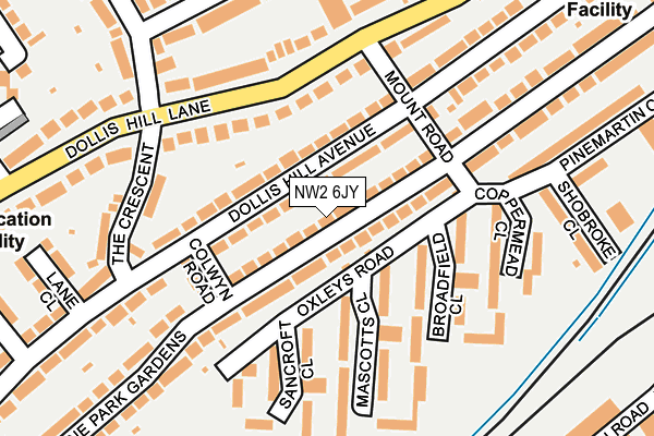 NW2 6JY map - OS OpenMap – Local (Ordnance Survey)