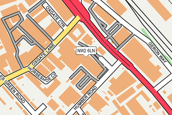 NW2 6LN map - OS OpenMap – Local (Ordnance Survey)