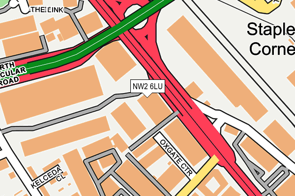 NW2 6LU map - OS OpenMap – Local (Ordnance Survey)