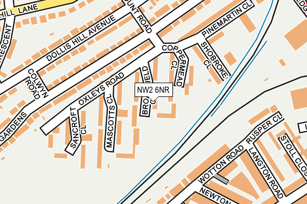 NW2 6NR map - OS OpenMap – Local (Ordnance Survey)