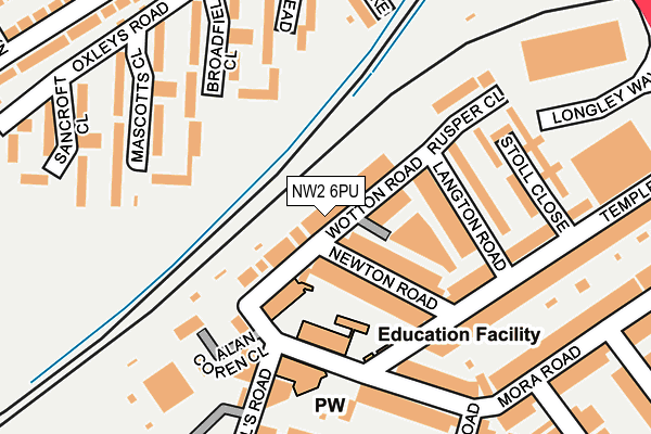 NW2 6PU map - OS OpenMap – Local (Ordnance Survey)