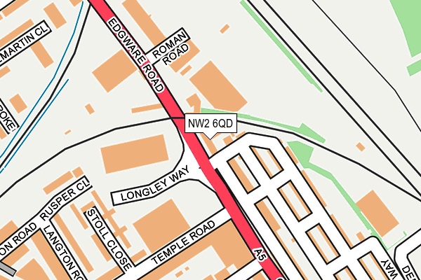 NW2 6QD map - OS OpenMap – Local (Ordnance Survey)