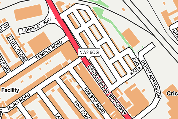 NW2 6QG map - OS OpenMap – Local (Ordnance Survey)
