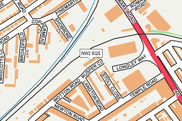 NW2 6QS map - OS OpenMap – Local (Ordnance Survey)