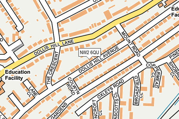 NW2 6QU map - OS OpenMap – Local (Ordnance Survey)