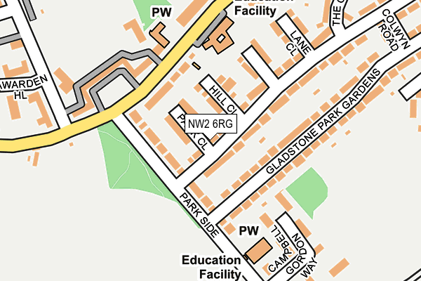 NW2 6RG map - OS OpenMap – Local (Ordnance Survey)