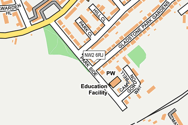 NW2 6RJ map - OS OpenMap – Local (Ordnance Survey)